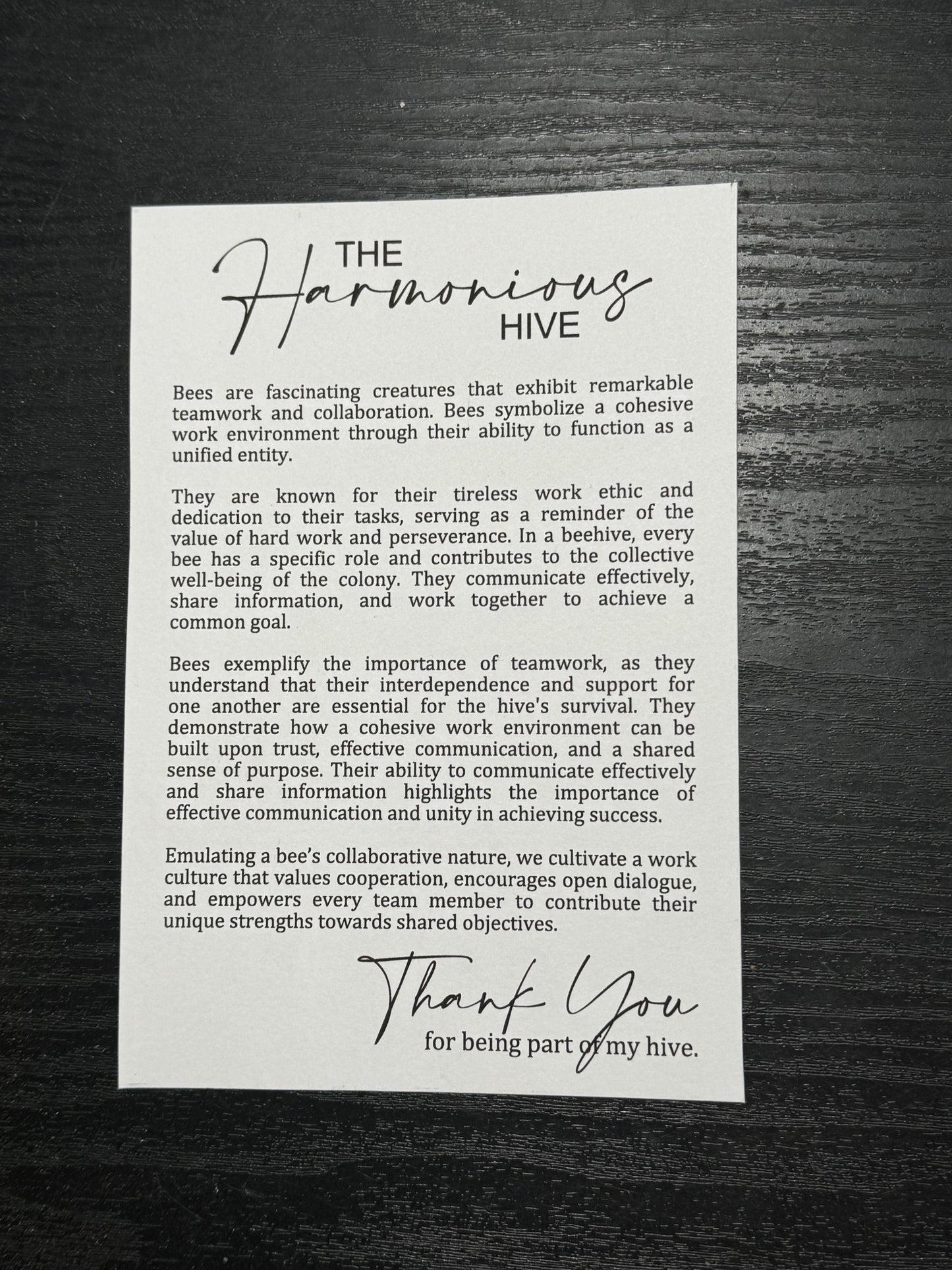 The Harmonious Hive Bee Christmas Tree Ornament