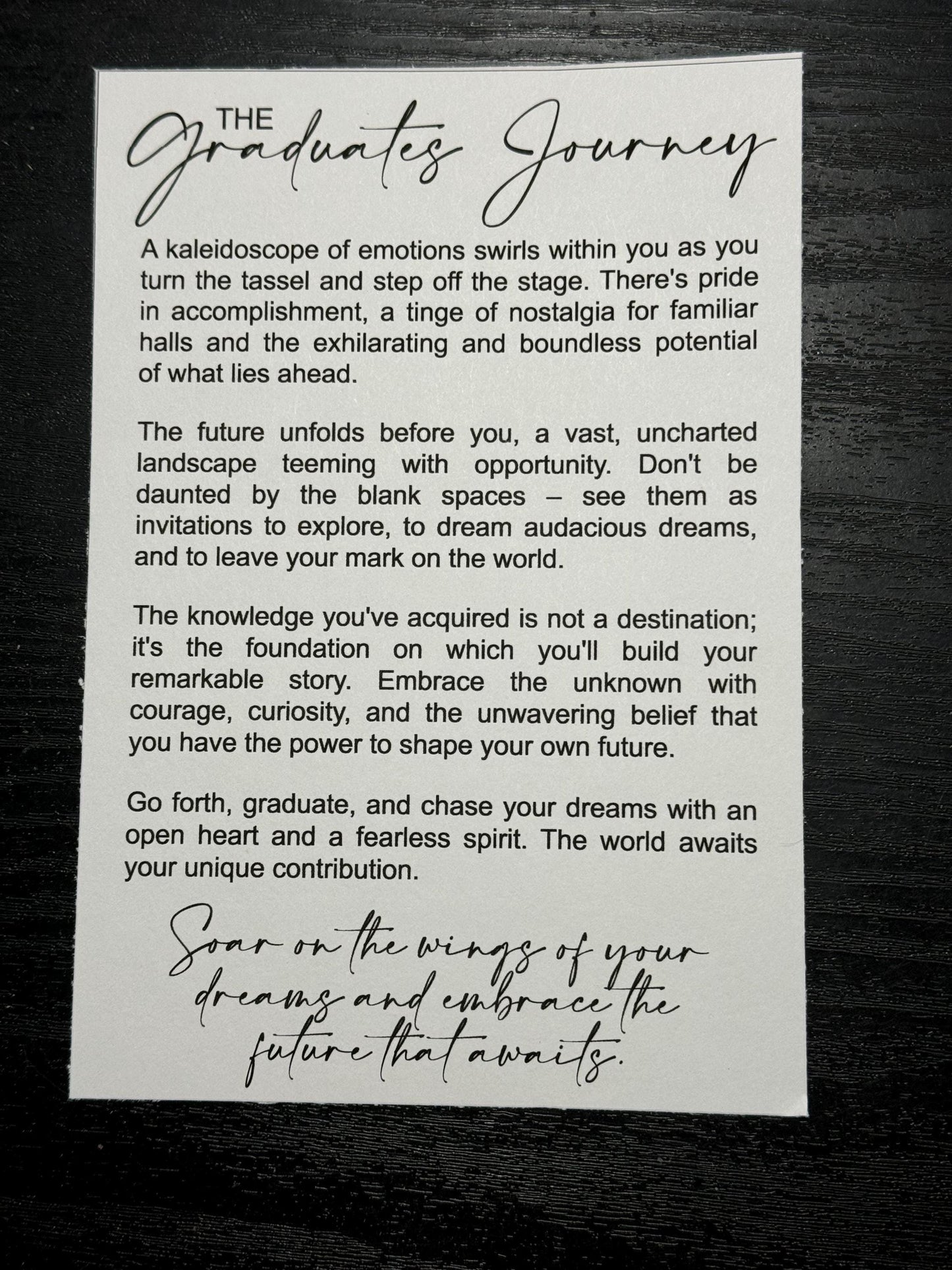 The Graduate’s Journey Ornament with Inspirational Note