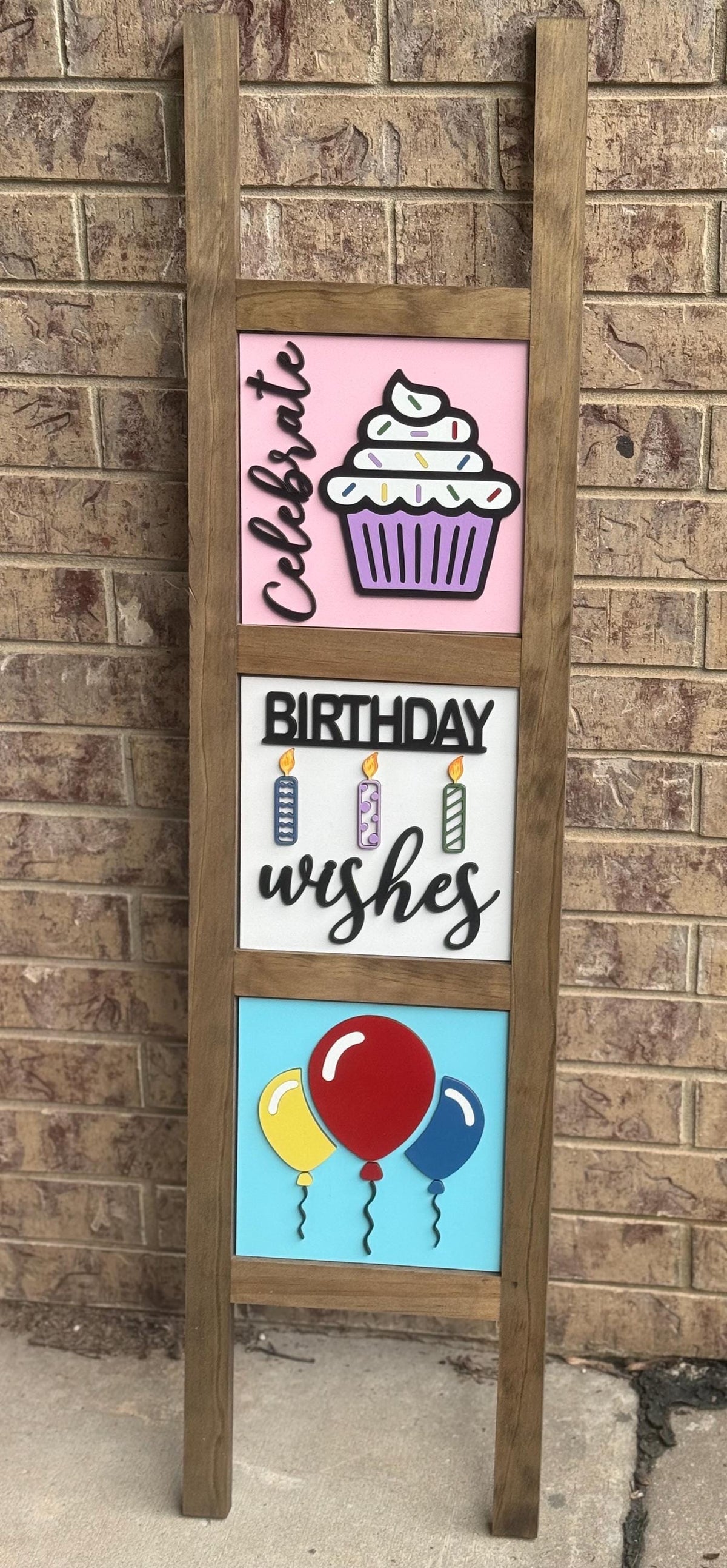 Birthday Themed Interchangeable Ladder Tiles