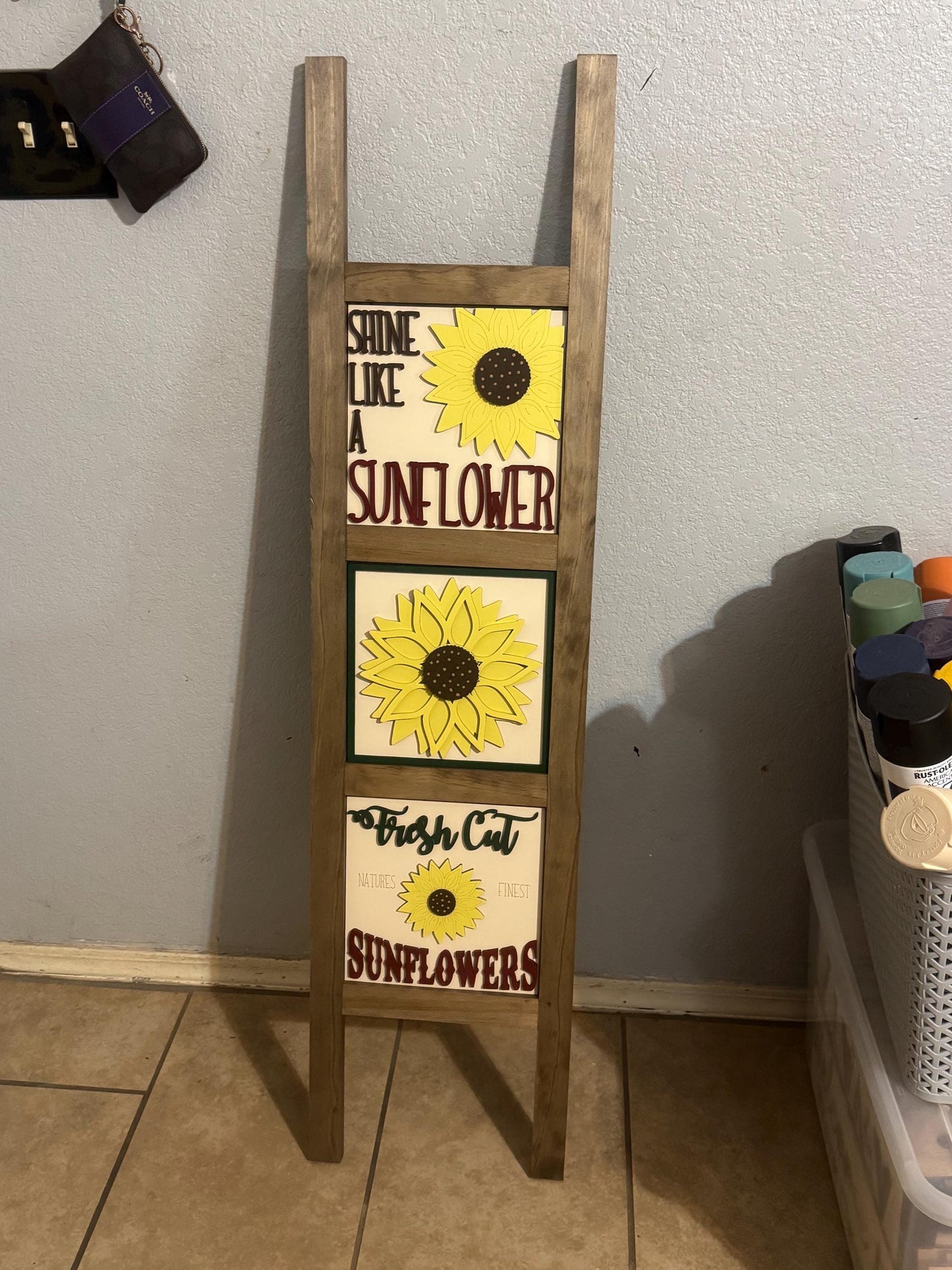 Sunflower Lover Interchangeable Ladder Tiles