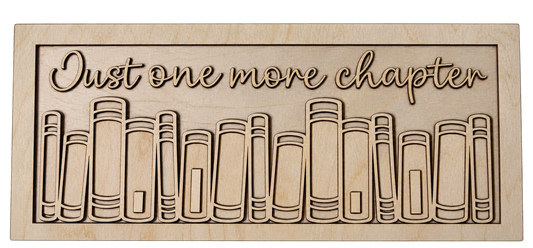 DIY Just one more chapter book sign