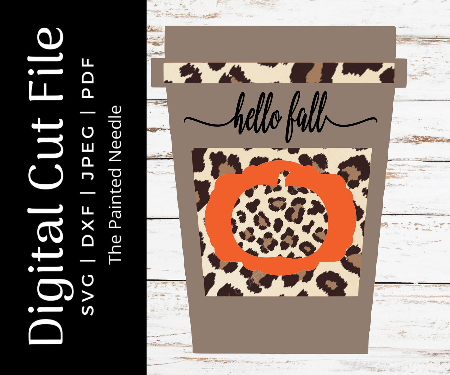 Fall Coffee Cup SVG, Pumpkin Design (Digital Download)