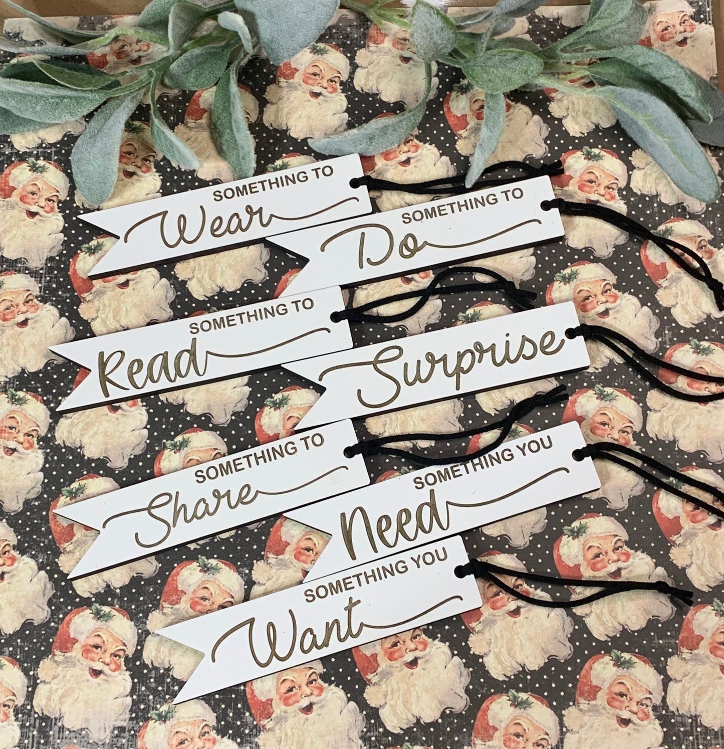 Set of 7 Kids Christmas gift tags