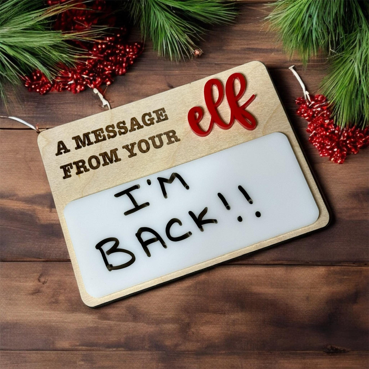 Reusable Holiday Note Sign for Elf Return
