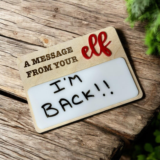 Reusable Holiday Note Sign for Elf Return