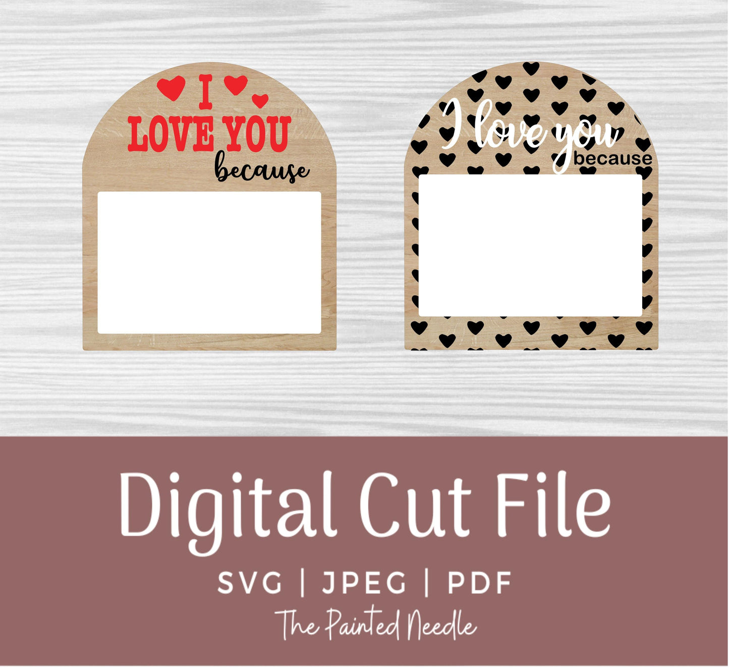 Valentine Dry Erase Board Laser Cut File (svg, pdf, jpeg, gsp)