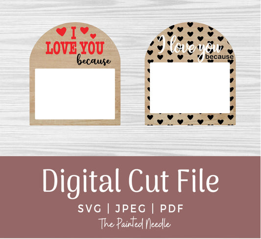 Valentine Dry Erase Board Laser Cut File (svg, pdf, jpeg, gsp)
