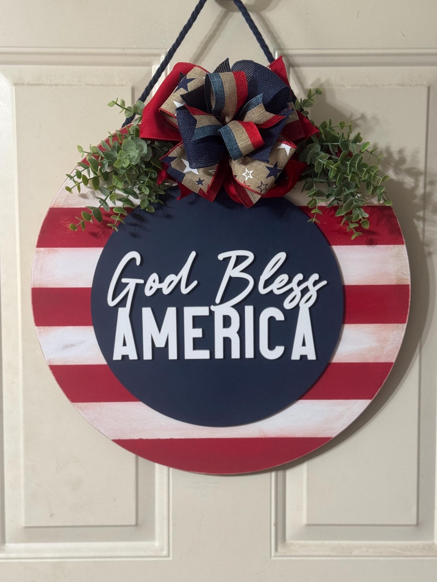 Patriotic God Bless America Door Hanger