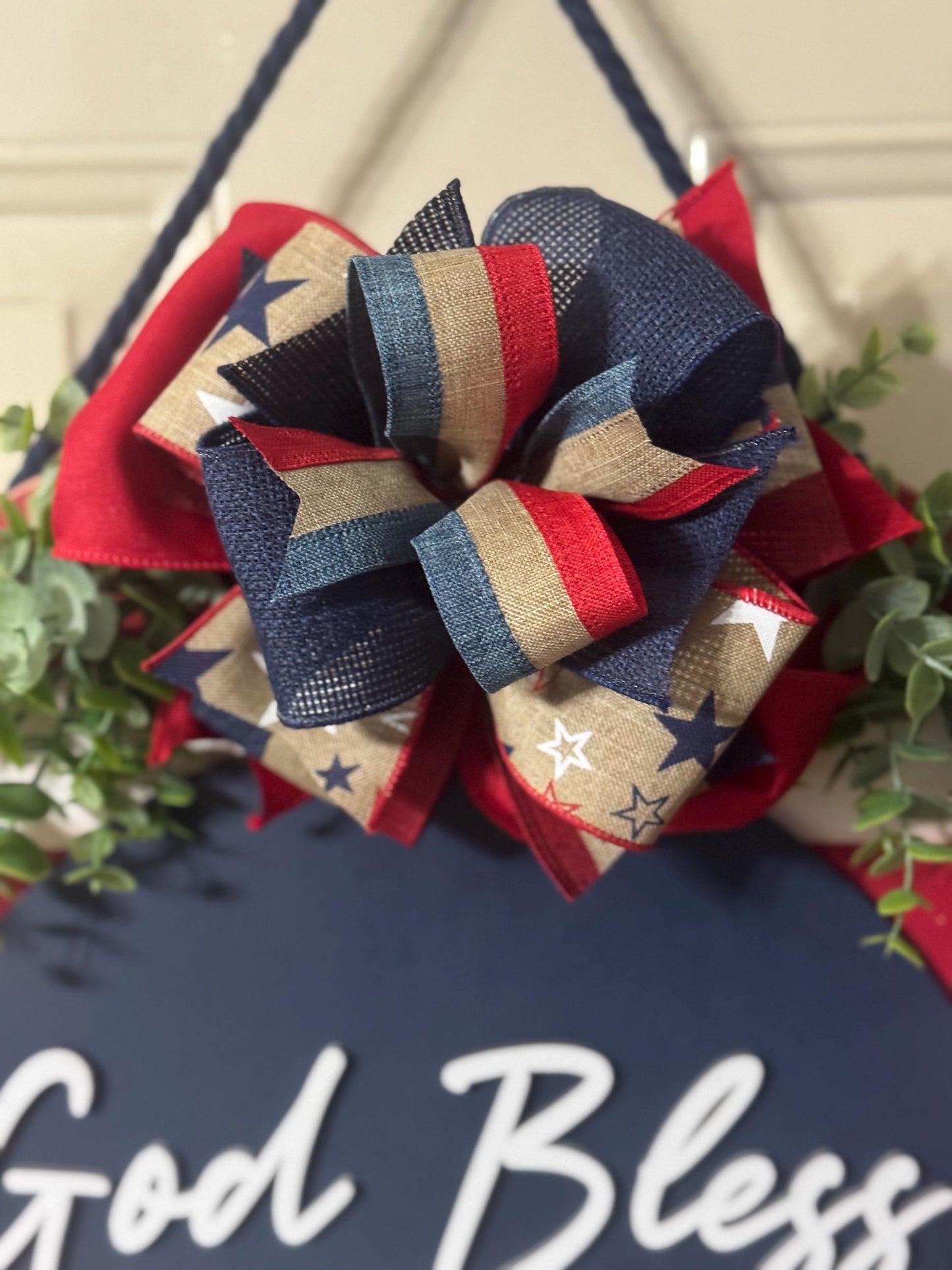 Patriotic God Bless America Door Hanger