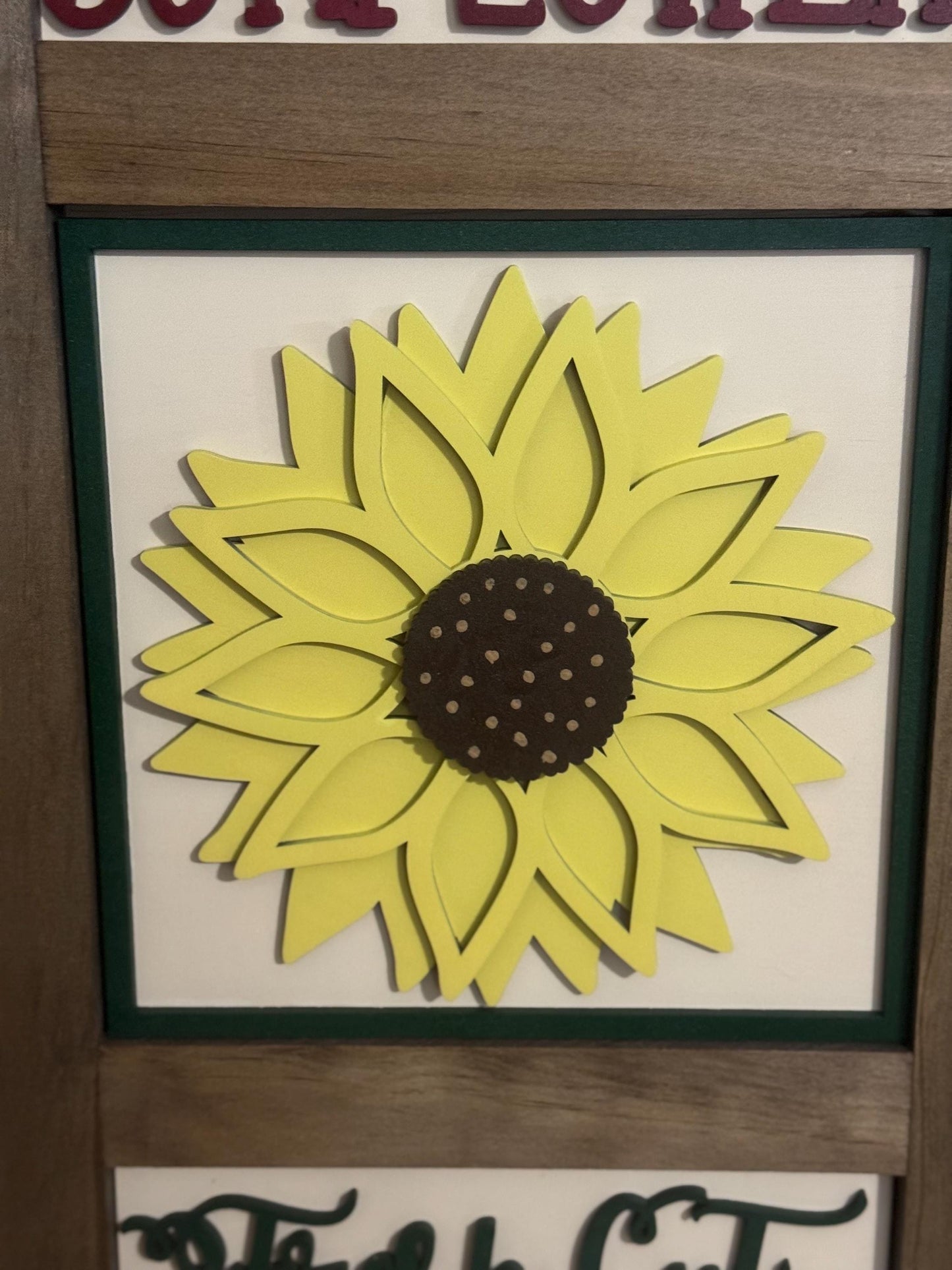 Sunflower Lover Interchangeable Ladder Tiles