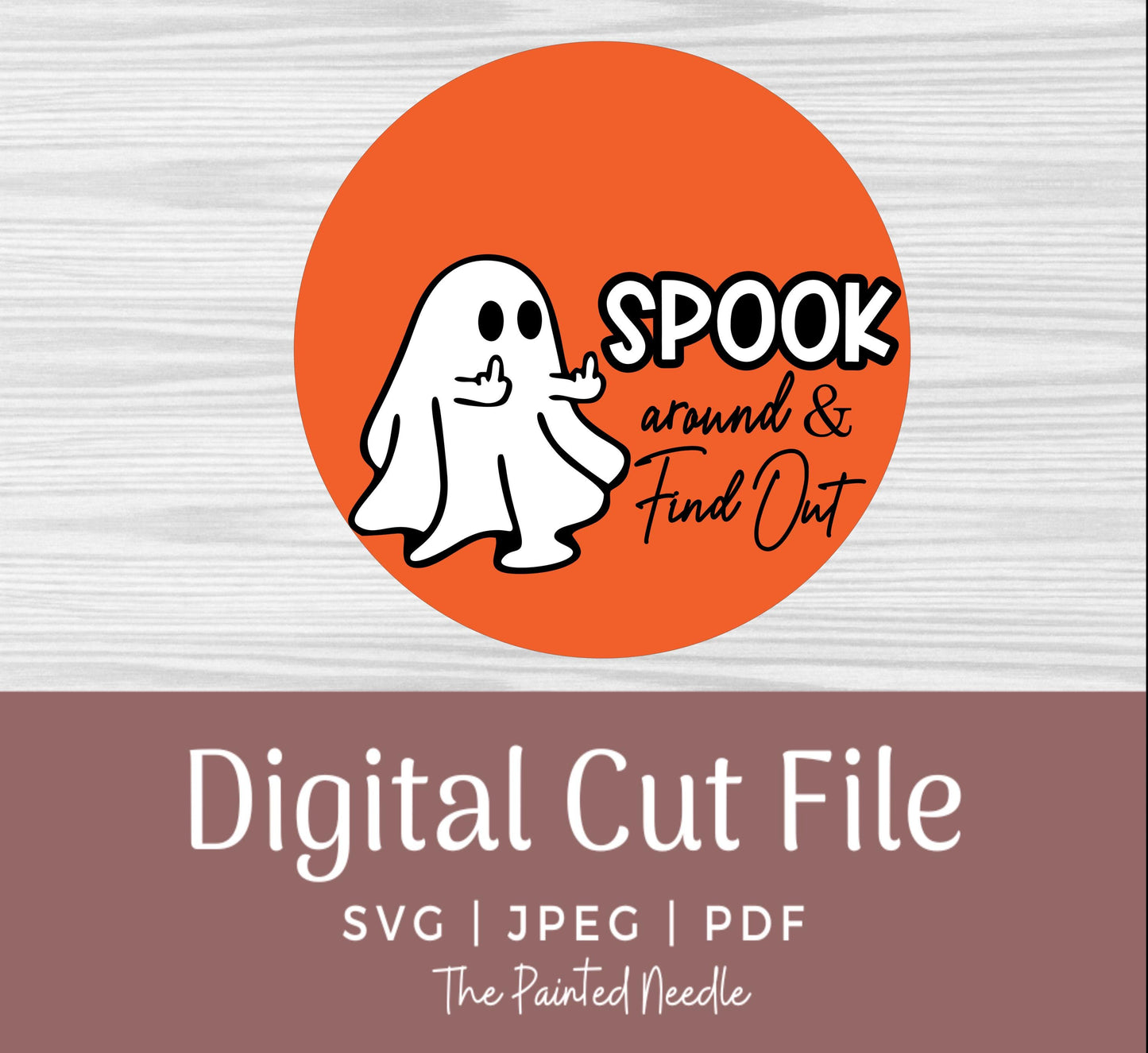 Spook Around Ghost Door Hanger SVG, Laser Cut File (Digital Download)
